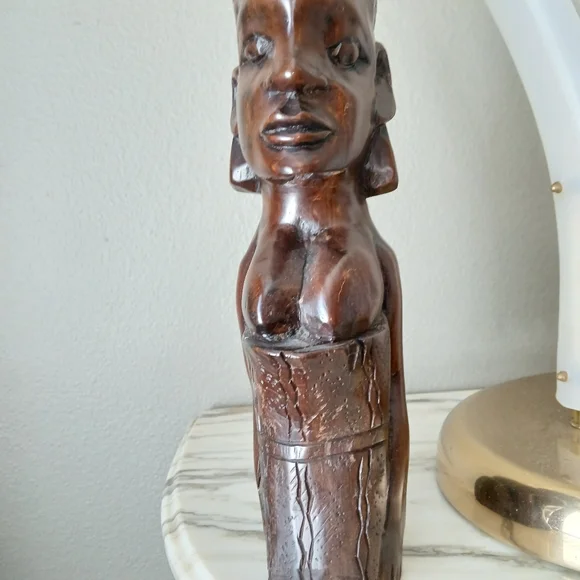 Handcrafted Brown Wooden Sculpture
